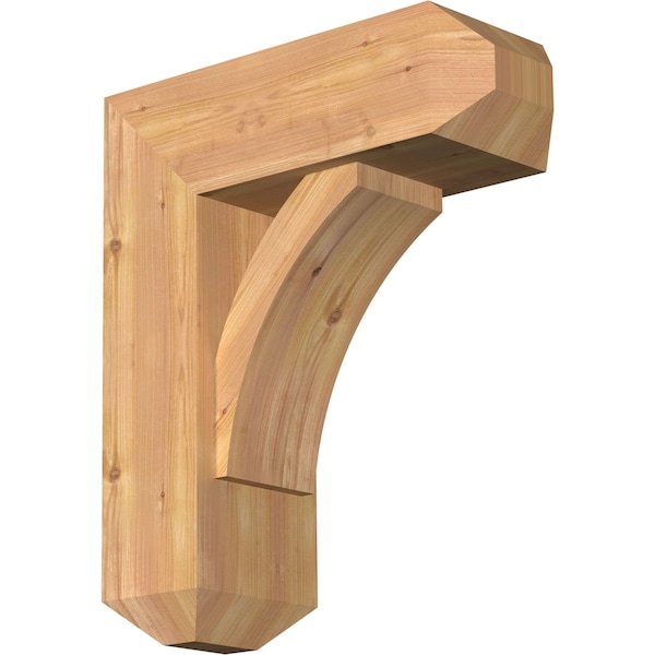 Ekena Millwork Thorton Craftsman Smooth Bracket w/ Offset Brace, Western Red Cedar, 7 1/2"W x 20"D x 24"H BKT0806X20X24THR04SWR - main